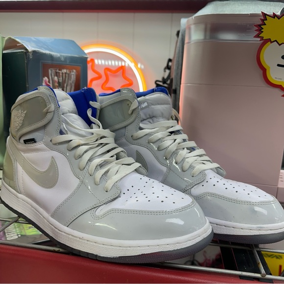 Used Nike Men's Gray and White High-Top Sneakers good condition - Picture 1 of 5